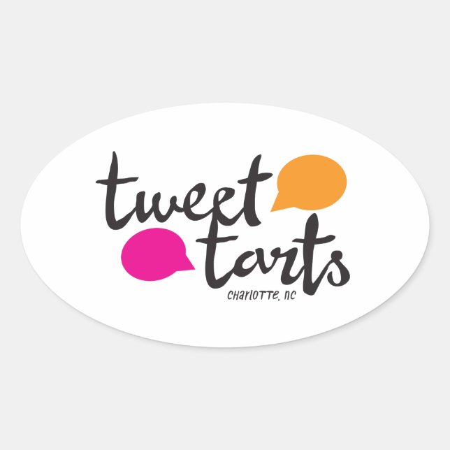 Tweet Tarts Sticker ovale (Devant)
