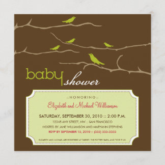  Tweetez ! Tweetez ! Invitation de Baby shower (ch