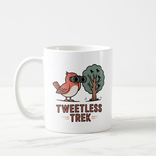 Tweetless Trek Mug – Funny Birdwatching Gift (Gauche)