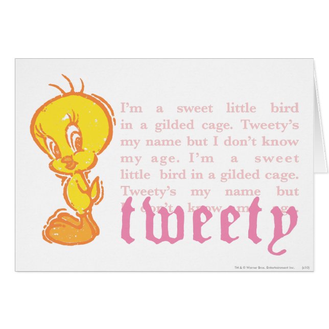 Tweety "I Am A Sweet Little Bird" (Devant horizontal)