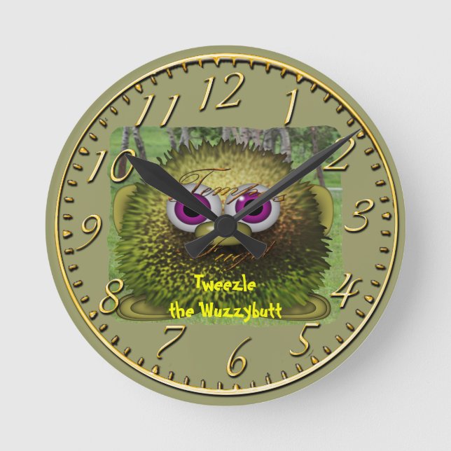 Twezle Wuzzybutt - Horloge amusante des enfants (Recto)