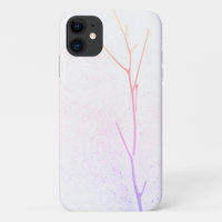 Twig rose blanc béton texture iPhone 11 Coque