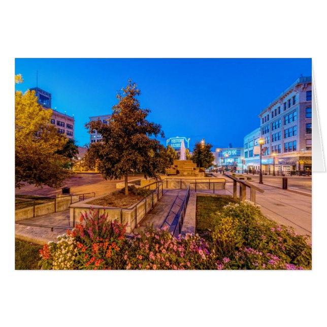 Twilight À Park Central Carré Carte de voeux (Devant horizontal)