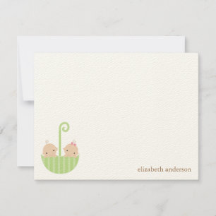 Twin Baby Custom Flat Merci Cartes