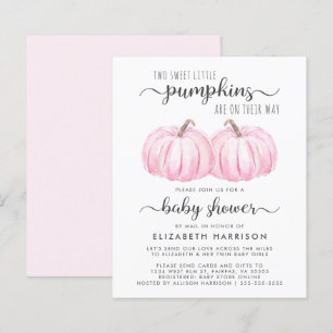 Twin Baby Girls Citrouille Douche Par Mail Invitat