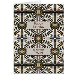 Twin Birthday Mandala Design Abstrait