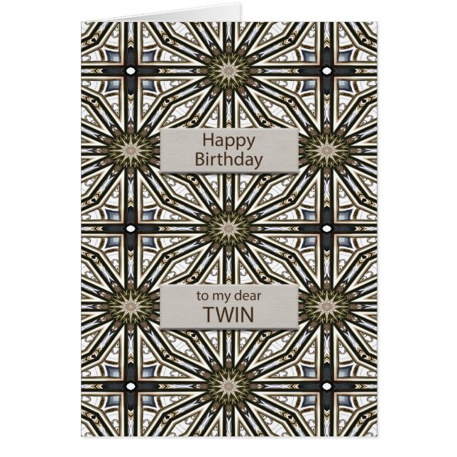 Twin Birthday Mandala Design Abstrait (Devant)