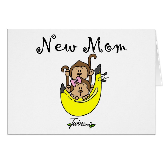 Twin Boy and Girl New Mom Tshirts (Devant horizontal)