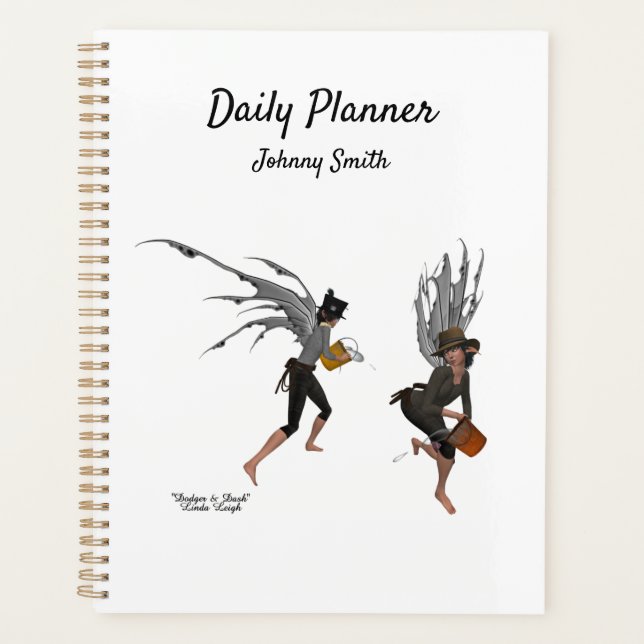 Twin Boy Rain Féeries Daily Planner (Devant)