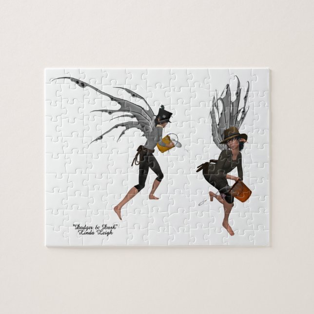 Twin Boy Rain Féeries Jigsaw Puzzle (Horizontal)