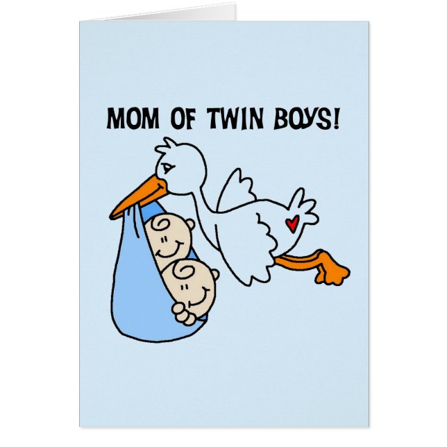 Twin Boys Maman-Stork Tshirts et cadeaux (Devant)