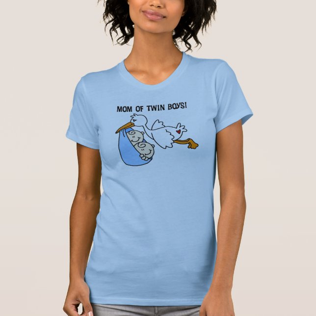 Twin Boys Maman-Stork Tshirts et cadeaux (Devant)