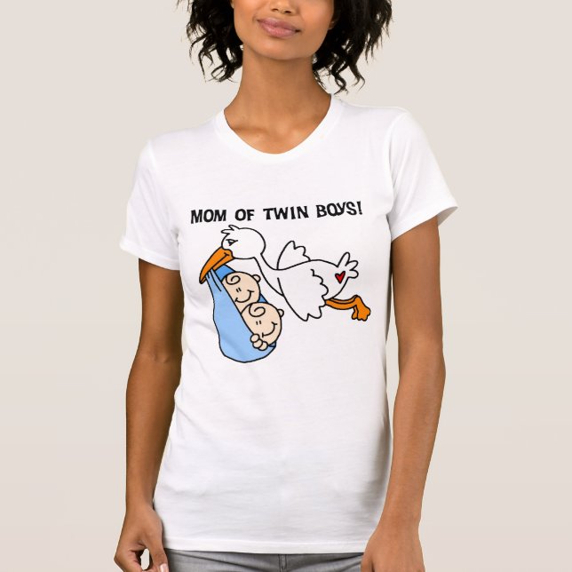 Twin Boys Maman-Stork Tshirts et cadeaux (Devant)