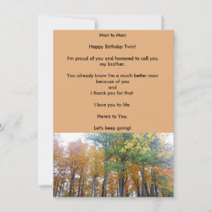 Twin Brothers Love Anniversaire Carte de voeux pla