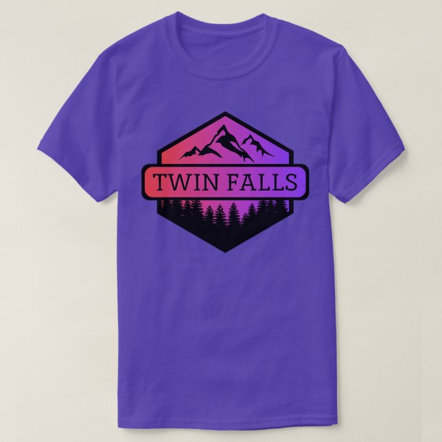 Twin Falls Idaho Mountains and Trees TShirt 2 (Design devant)