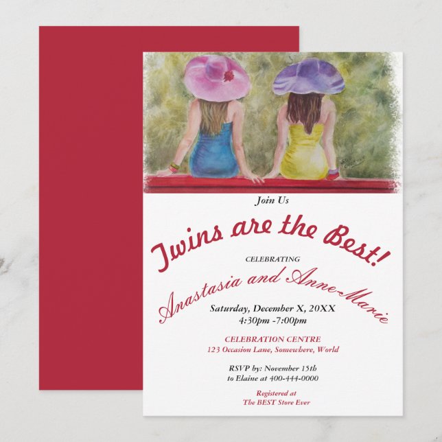 TWIN GIRLFRIENDS sont la MEILLEURE INVITATION PART (Devant / Derrière)