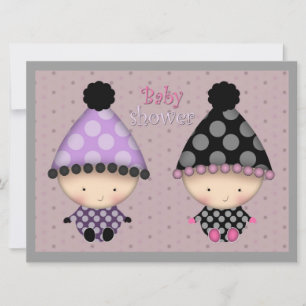 Twin Girls Baby Shower Invitations