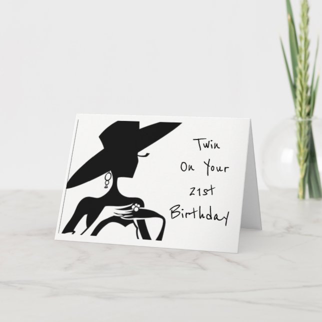 TWIN-HAPPY *21E ANNIVERSAIRE** Carte d'anniversair (Devant)