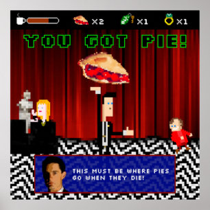 Twin Peaks Retro Poster du jeu vidéo - Black Lodge