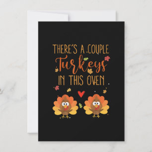 Twin Pregnancy Faire-part Baby Reveal Thanksgivi