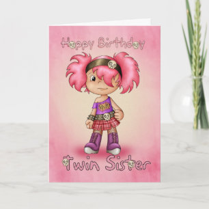 Twin Sister - Carte d'anniversaire - Little Rock C