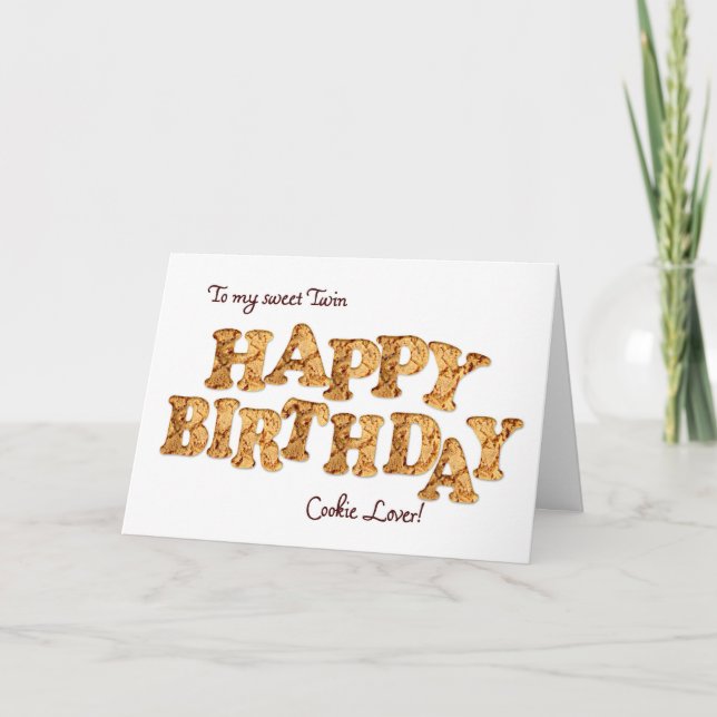Twin, une carte d'anniversaire pour les amateurs d (Devant)