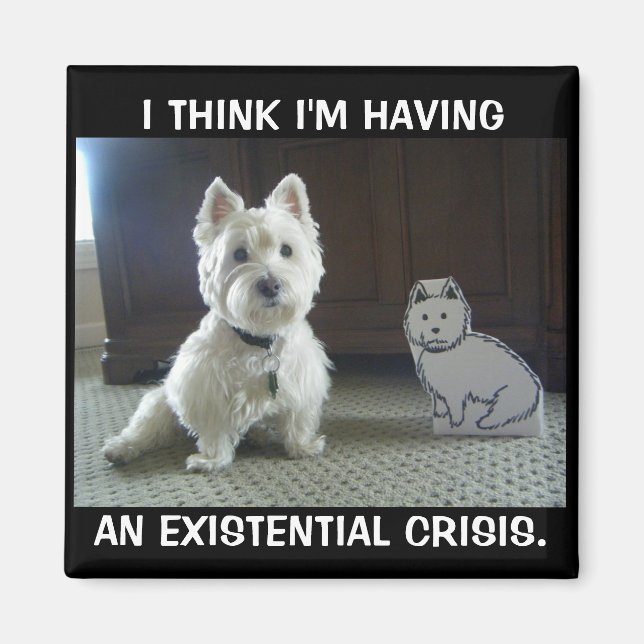 Twin Westies Photo Magnet (Devant)