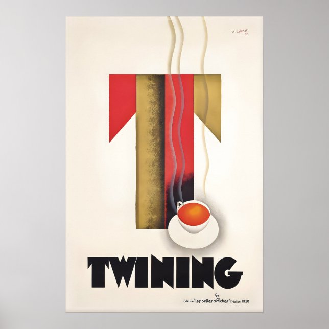 Twining Tea Vintage Poster  Tea Cup Kitchen Print (Devant)