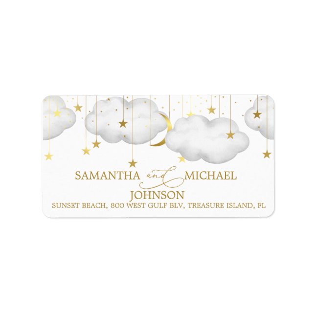Twinkle Litter Star Étiquette de adresse (Devant)