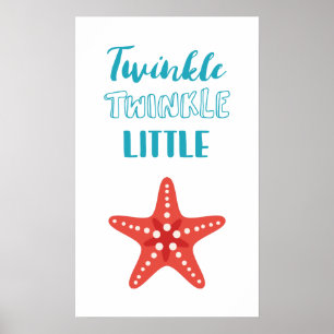 Twinkle Little Star Bleu & Corail Décoration de Nu