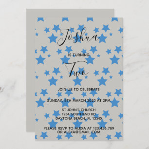 Twinkle Little Star Boy invitation d'anniversaire 