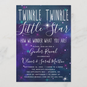 Twinkle Little Star Genre Reveillez Invitation
