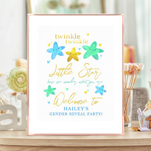 Twinkle Little Star Genre Révéler Affiche de bienv