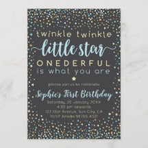 Twinkle Little Star | Invitation à l'anniversaire