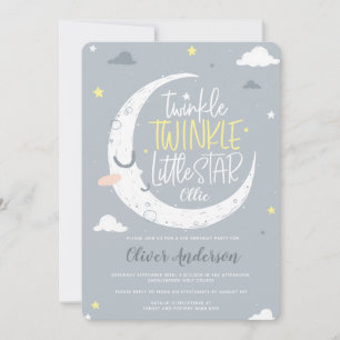 Twinkle, petit star invitation de fête d'anniversa