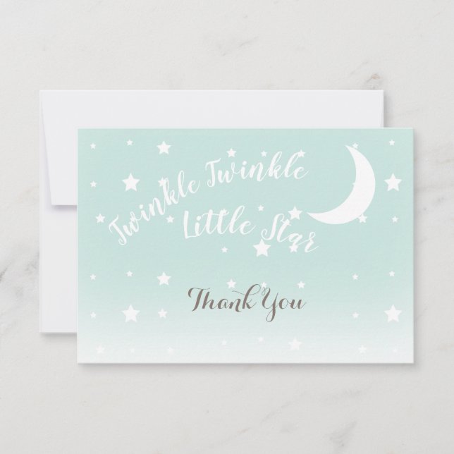 Twinkle petite étoile ment merci cartes de notes (Devant)