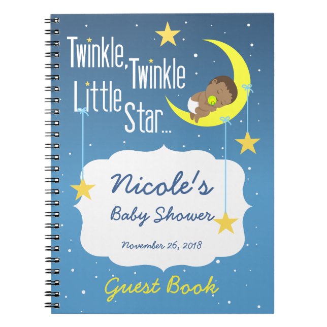 Twinkle Twinkle Baby shower Livre d'invité (Devant)
