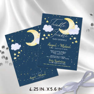 Twinkle Twinkle Budget bébé garçon Invitation douc