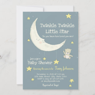 Twinkle Twinkle coussomizable invitation Baby show