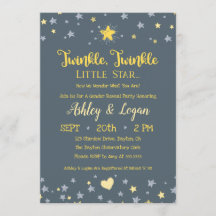 Twinkle Twinkle Genre Révéler Invitation Douche