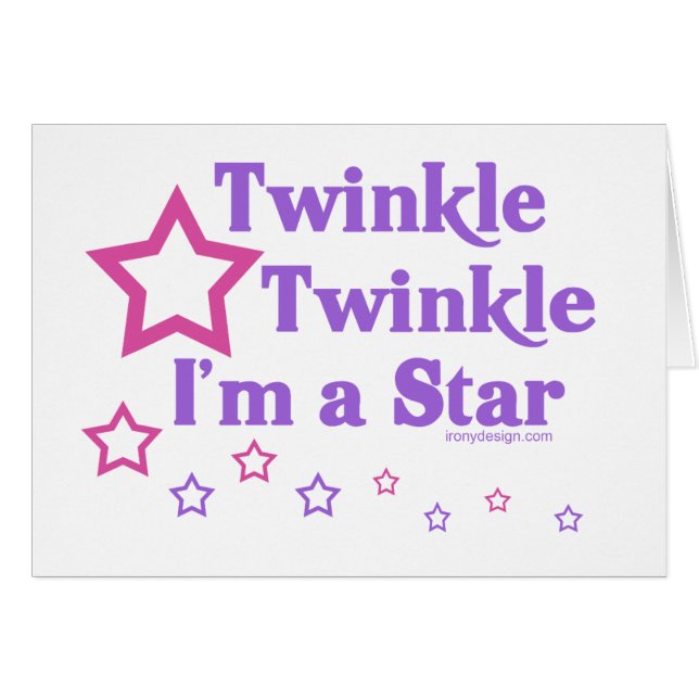 Twinkle Twinkle Je suis une étoile (Devant horizontal)
