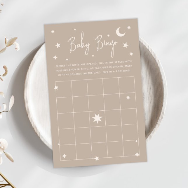 Twinkle Twinkle Little Star Baby Shower Bingo Card (Créateur téléchargé)