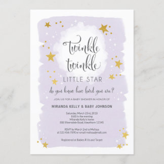 Twinkle Twinkle Little Star Baby shower Invitation