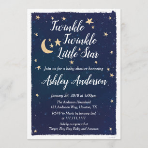 Twinkle Twinkle Little Star Baby shower Invitation