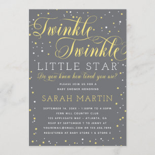Twinkle Twinkle Little Star Baby shower Invitation