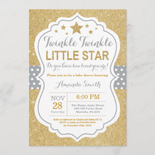 Twinkle Twinkle Little Star Baby shower Invitation