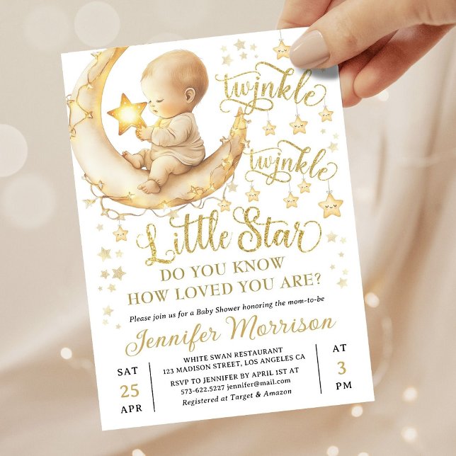 Twinkle Twinkle Little Star Baby Shower Invitation (Créateur téléchargé)
