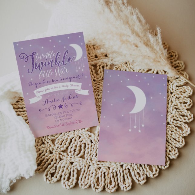 Twinkle Twinkle Little Star Baby shower Invitation (Créateur téléchargé)
