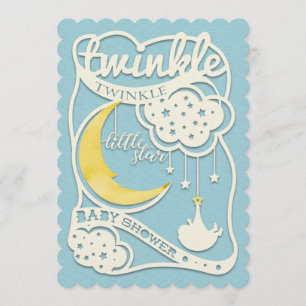 Twinkle Twinkle Little Star Cutout Invitation