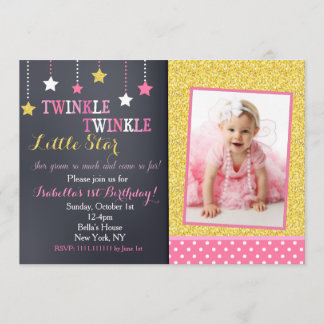 Twinkle Twinkle Little Star Invitation d'anniversa